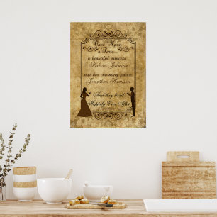 Trouwdag bruid bruidegom Er was eens Poster