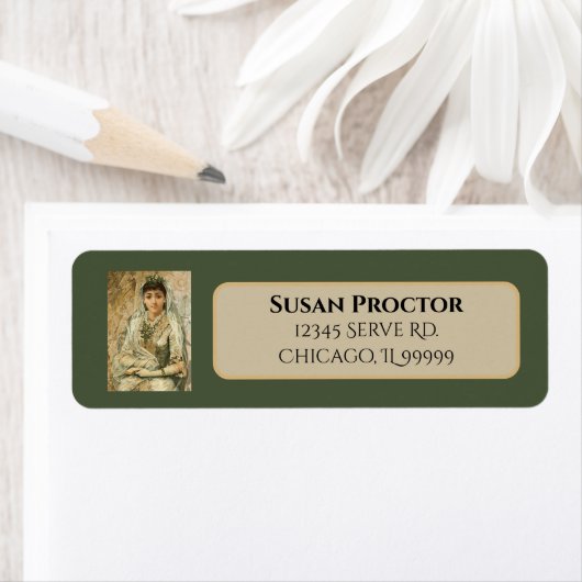 Trouwdag Bruid in Sluier Retouradres Etiket (Insitu)