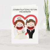 Trouwdag Felicitaties Anime Koppel Kaart (Voorkant)