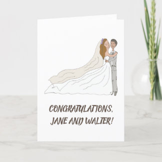 Trouwdag Felicitaties Custom Kaart
