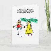 Trouwdag Gefeliciteerd Gepersonaliseerd Kaart (Voorkant)