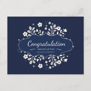 TROUWDAG GEFELICITEERD VOOR HET PAAR BRIEFKAART