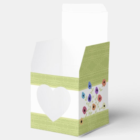 Trouwdag Gepersonaliseerde Bloemrijke Gast Bedankdoosjes (Geopend)