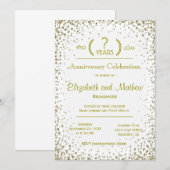 Trouwdag | Gouden Confetti Kaart (Voorkant / Achterkant)