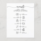 Trouwdag Icoon Tijdlijn Itinerarium Welkomstbrief (Voorkant)