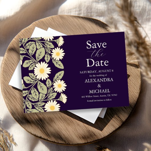 Trouwdag in Art Nouveau-stijl Save The Date
