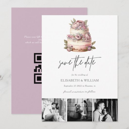 Trouwdag in de tuin Save the Date QR Code (Voorkant / Achterkant)