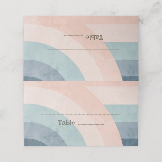 Trouwdag in regenboogstijl jaren 70 (Buitenkant ongevouwen)