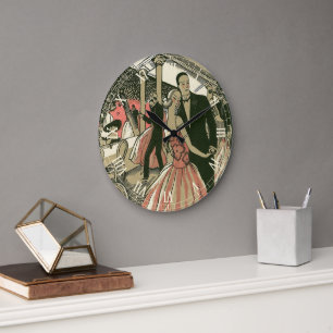 Trouwdag in vintage Art Deco-stijl, eerste dans va Grote Klok