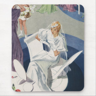 Trouwdag in vintage stijl, Art Deco bruid uit het Muismat