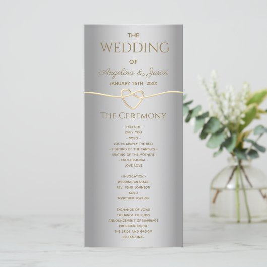 Trouwdag in Zilver Programma (Staand voorkant)