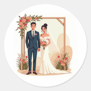 Trouwdag liefde Stickers