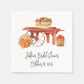 Trouwdag met Appels Persoonlijke Bruidsshower  Servet (Voorkant)