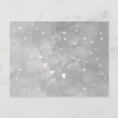 Trouwdag met Bleekroze Hartbladboom Aankondigingskaart (Achterkant)