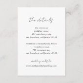 Trouwdag met Moderne Minimalistische Zwart-Wit Sti Informatiekaartje (Voorkant)