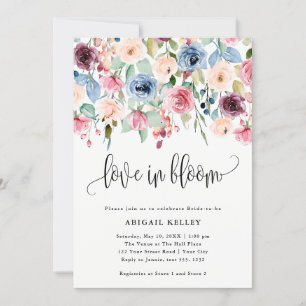 Trouwdag met waterverf bloemen bruiloft kaart