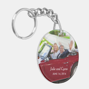 Trouwdag Sleutelhanger, bruid en bruidegom Sleutel Sleutelhanger