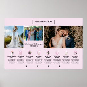 Trouwdag Tijdschema Sjabloon Poster