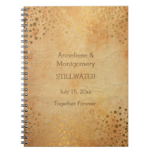 Trouwdag trendy gouden Stippen Notitieboek