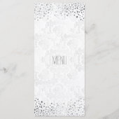 Trouwdag Trendy Silver Stippen Menu (Achterkant)