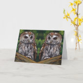 Trouwdag van de echtgenoot: Uilen: Het is een KRIE Kaart (Gele Bloem)