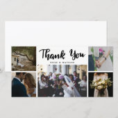 Trouwdag Vijf Foto's Bedankt Script (Voorkant / Achterkant)
