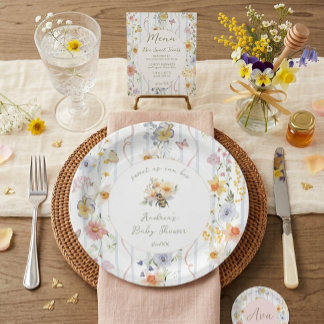 Trouwdag Waterverf Moedertje Wordt Bij Baby Shower Papieren Bordje