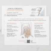 Trouwdag Welkomstkaart Kaart - voor JUNI (Voorkant / Achterkant)