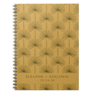 Trouwdagboek Mid Century Palm Springs Mosterd Olij Notitieboek