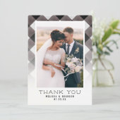 Trouwdagfoto en boerderijcontrole Plaid Bedankkaart (Staand voorkant)