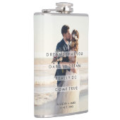 Trouwdagfotodromen komen tot ware Pas getrouwd Heupfles (Rechts)