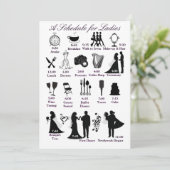 Trouwdagprogramma voor bruidsmeisjes programma (Staand voorkant)