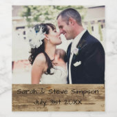 Trouwdatum Afbeelding Wijnlabels Wijn Etiket (Enkel label)