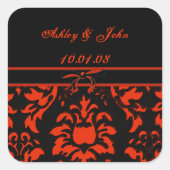 Trouwdatum - - - Gepersonaliseerd Vierkante Sticker (Voorkant)