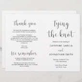 Trouwdatum, Modern Huwelijk Uitvouwbaar Programma (Voorkant / Achterkant)