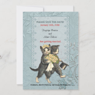 Trouwdatum Posh Cats Save the Date
