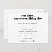 Trouwdatum veranderd, verder alles bij het oude aankondigingskaart (Voorkant / Achterkant)