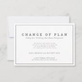 Trouwdatum verandering van plan uitgesteld landsch save the date (Voorkant)