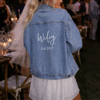 Trouwdatum Vrouw, Net Getrouwd Denim Jacket