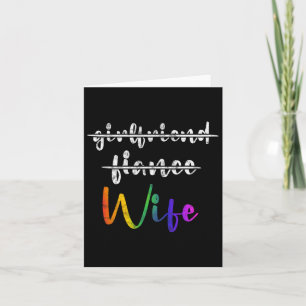 Trouwde LHBT Trouwfeest Lesbische Vrouw T-shirt H Kaart