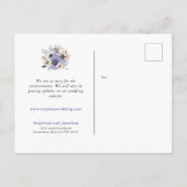 Trouwde Same Love Nieuwe Plan Datum Paarse Bloemen Aankondigingskaart (Achterkant)