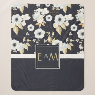 Trouwdecoratie Geschenken met Monogram Nieuwgehuwd Sherpa Deken