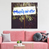 Trouwdecoratie voor een Gelukkig Huwelijk Canvas Afdruk (Insitu (Woonkamer))