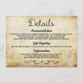 Trouwdetail Insert Kaart |  Antiek (Achterkant)