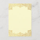Trouwdetails Elegant Gold Cream Antiek Informatiekaartje (Achterkant)
