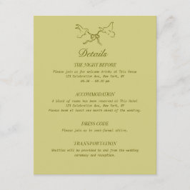 Trouwdetails Geïllustreerde Vogels Informatiekaartje