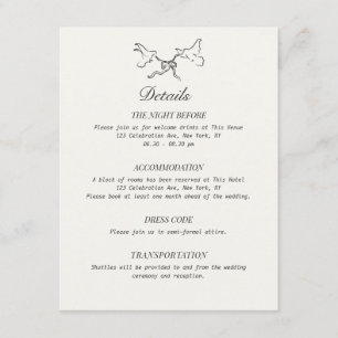 Trouwdetails Geïllustreerde Vogels Informatiekaartje