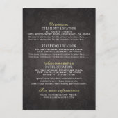 Trouwdetails Informatie Gouden Ananas Koppel Informatiekaartje (Achterkant)