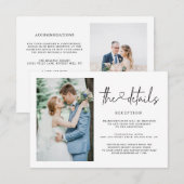 Trouwdetails Informatie Sjabloon Kaart (Voorkant / Achterkant)