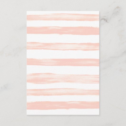 Trouwdetails met perzik- en blosbloemen informatiekaartje (Achterkant)